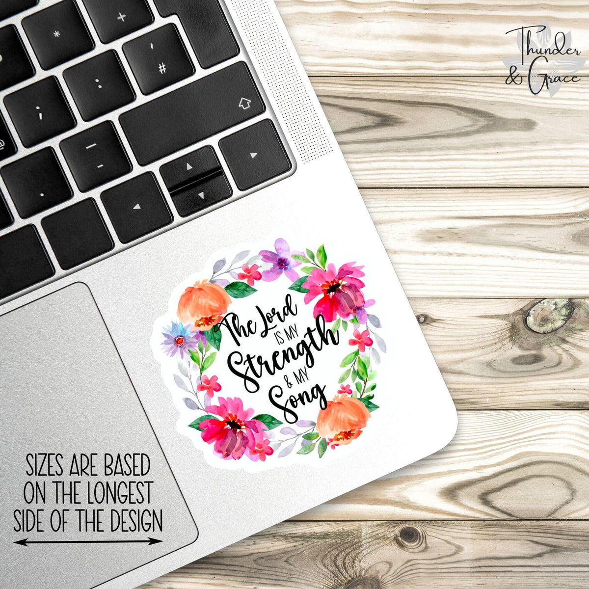 The Lord Is My Strength sticker, jesus saves – view 2
