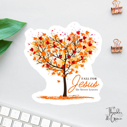 Fall for Jesus sticker
