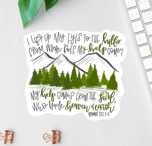 My Help Comes from the Lord sticker, psalms 121