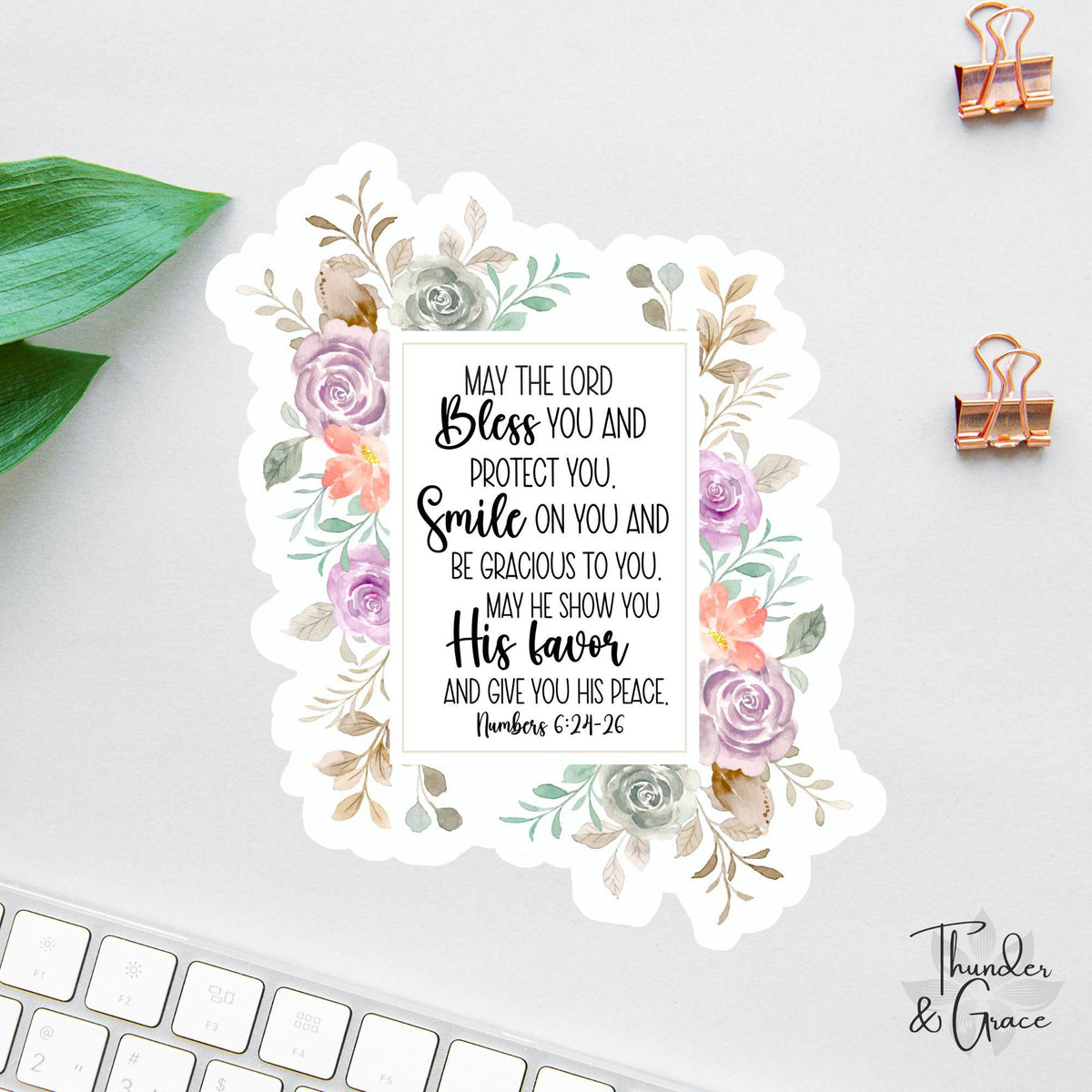 May the Lord Bless You sticker, words of affirmation