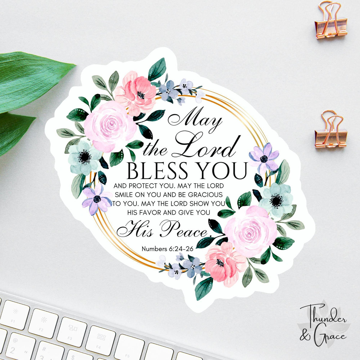 May the Lord Bless You sticker, car for women