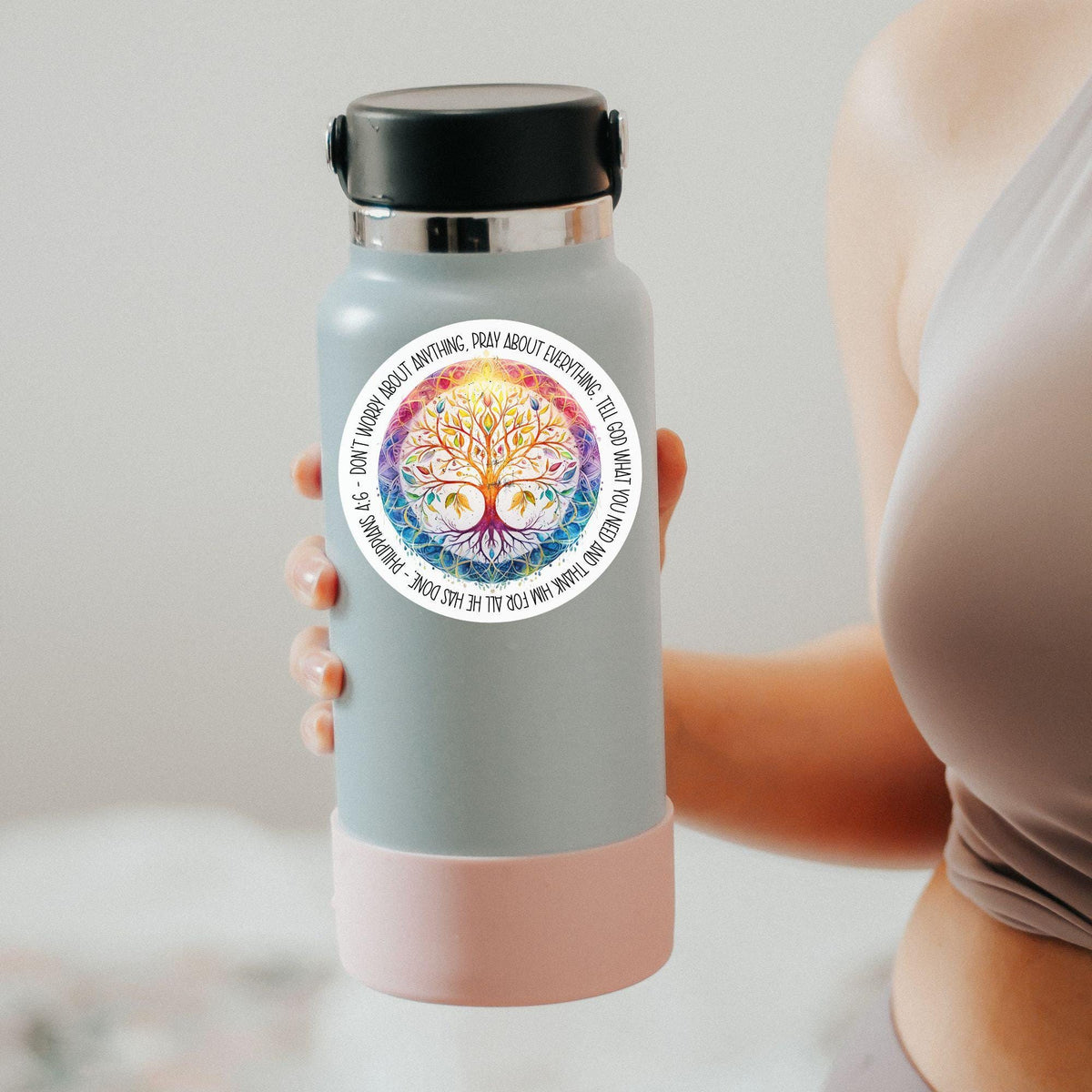 Don't Worry About Anything sticker, tree of life – view 2