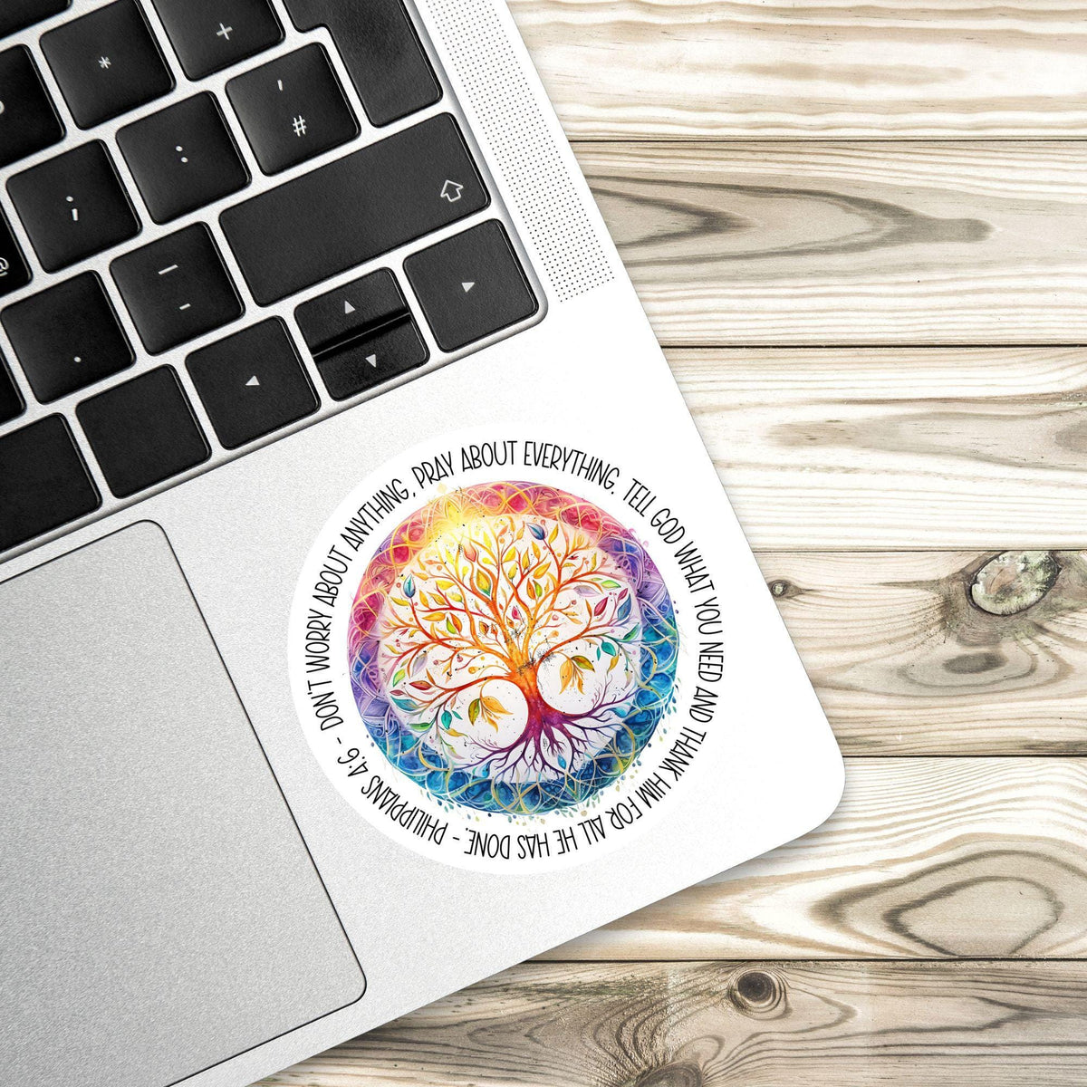 Don't Worry About Anything sticker, tree of life – view 3