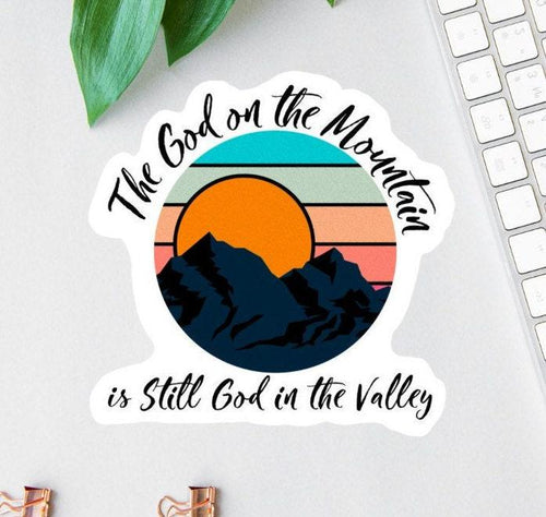 The God on the Mountain sticker