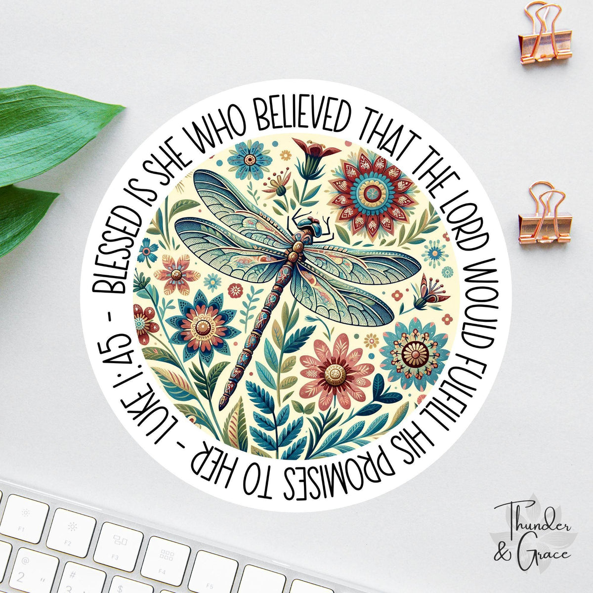 Blessed Is She Who Has Believed sticker, luke 1:45