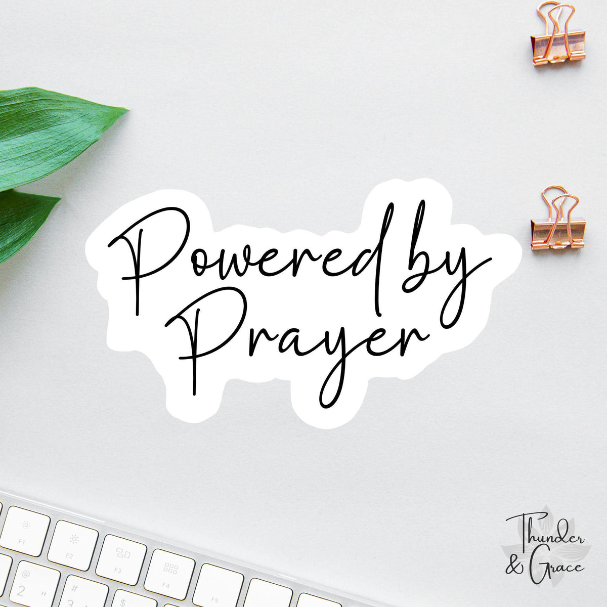 Powered by Prayer sticker