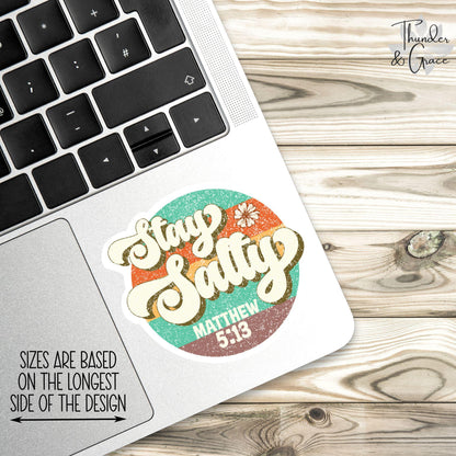 Stay Salty sticker, car for women – view 2