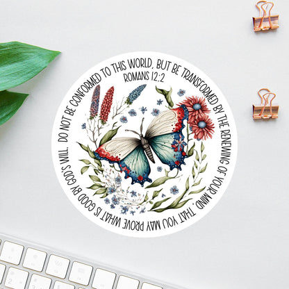 Transformed by God sticker