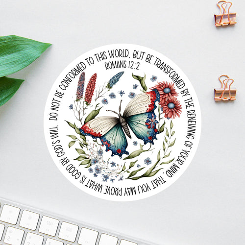 Transformed by God sticker