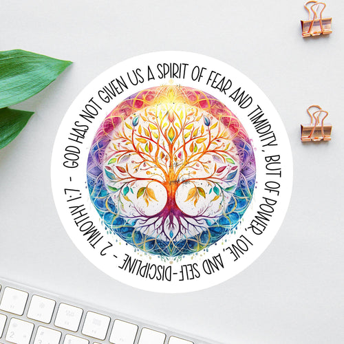 Fear Not sticker, 2 timothy 1