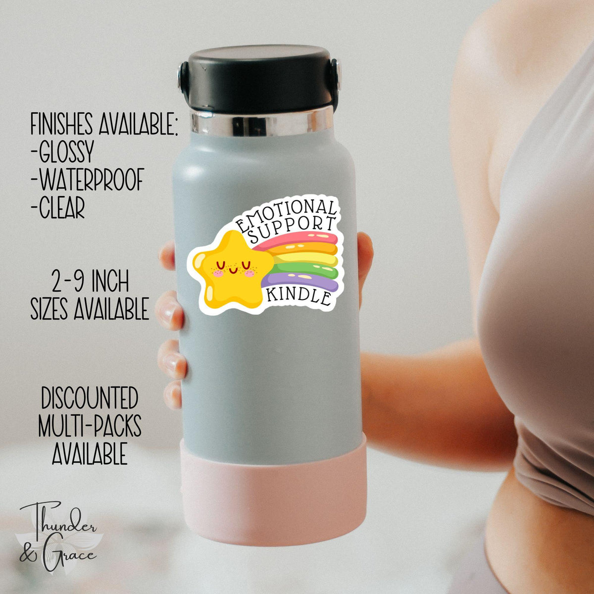 Emotional Support Kindle sticker – view 3