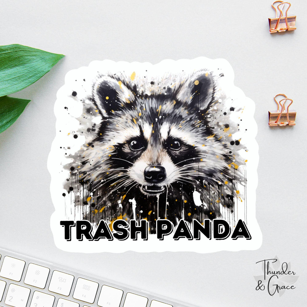 Trash Panda sticker, funny raccoon