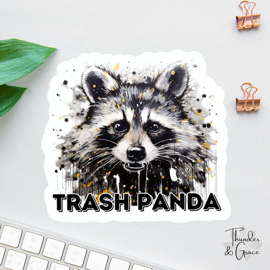 Trash Panda sticker, funny raccoon