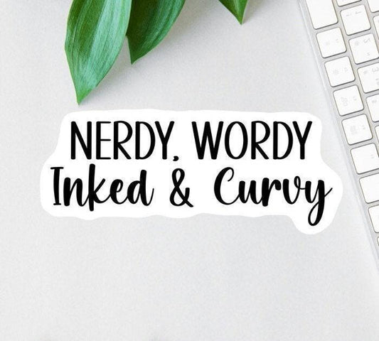 Nerdy Wordy Inked and Curvy sticker