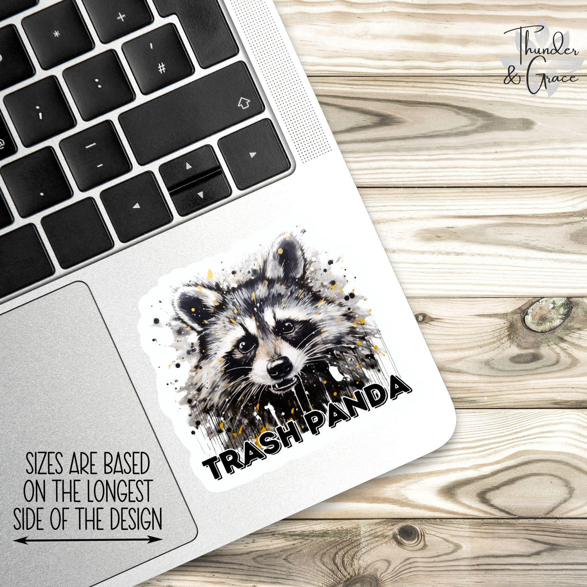 Trash Panda sticker, funny raccoon – view 2