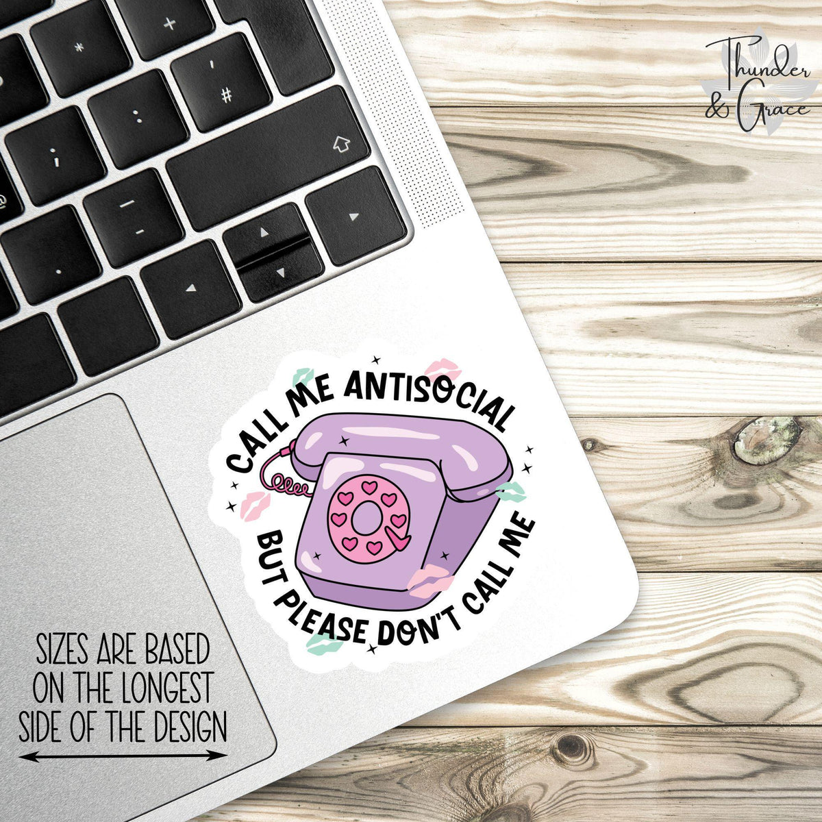 Antisocial sticker, call me antisocial but please don't call me – view 2