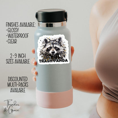 Trash Panda sticker, funny raccoon – view 3
