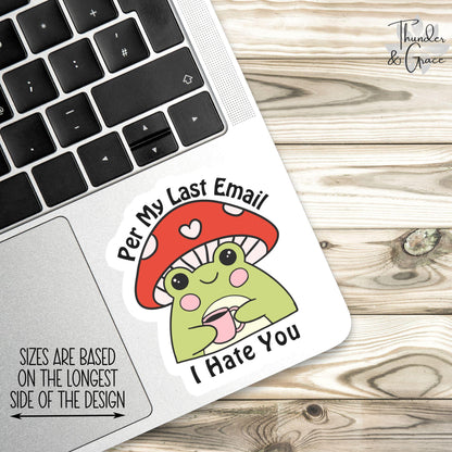Funny Frog sticker, per my last email – view 2