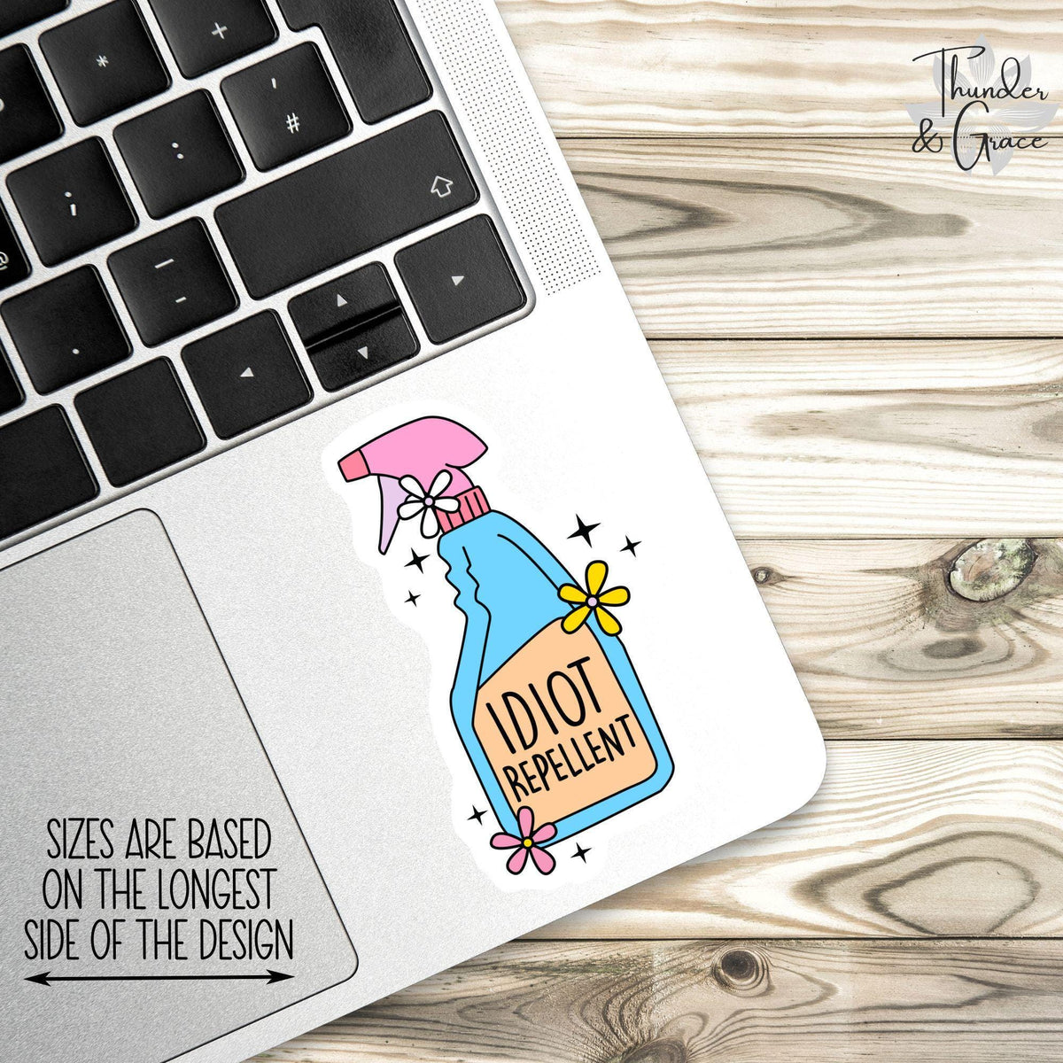 Idiot Repellent sticker, car for women – view 2