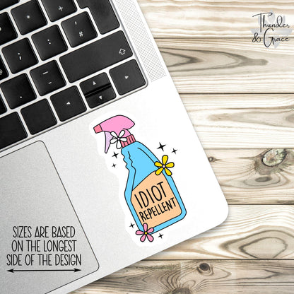 Idiot Repellent sticker, car for women – view 2