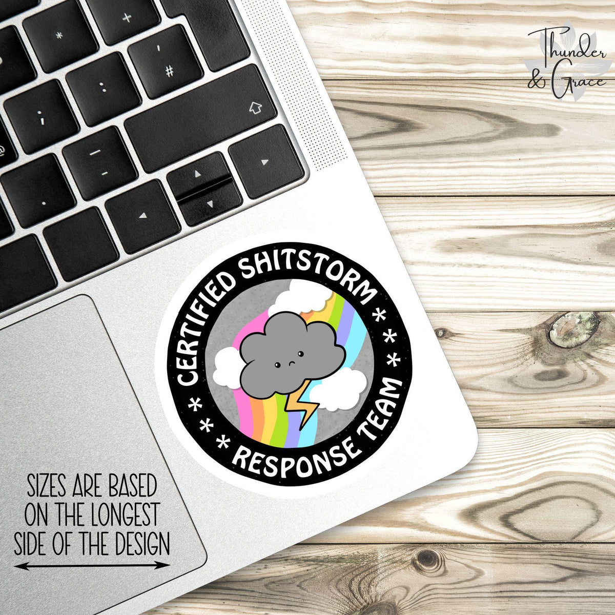 Certified Sh*tstorm Response Team sticker, chaos coordinator – view 2