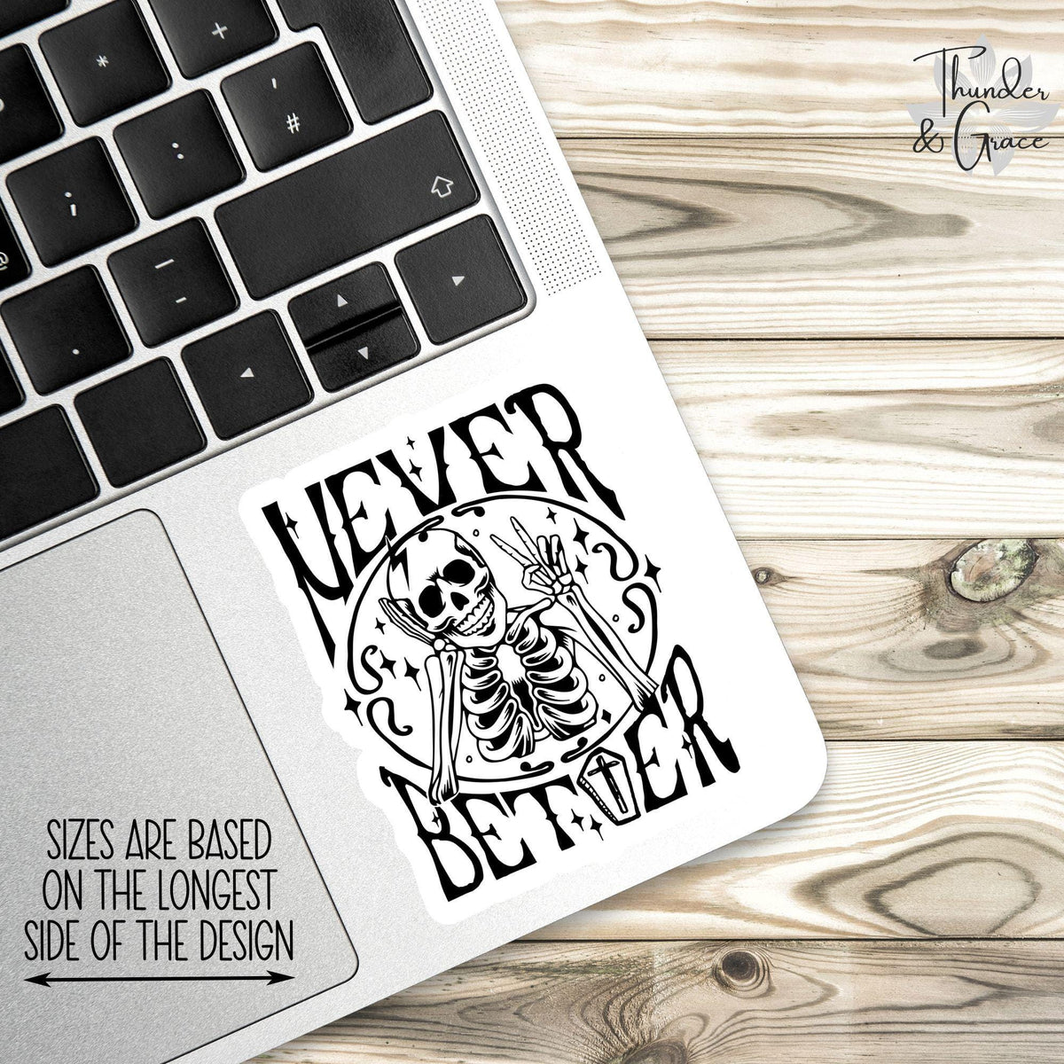 Never Better sticker, i'm fine it's fine – view 3