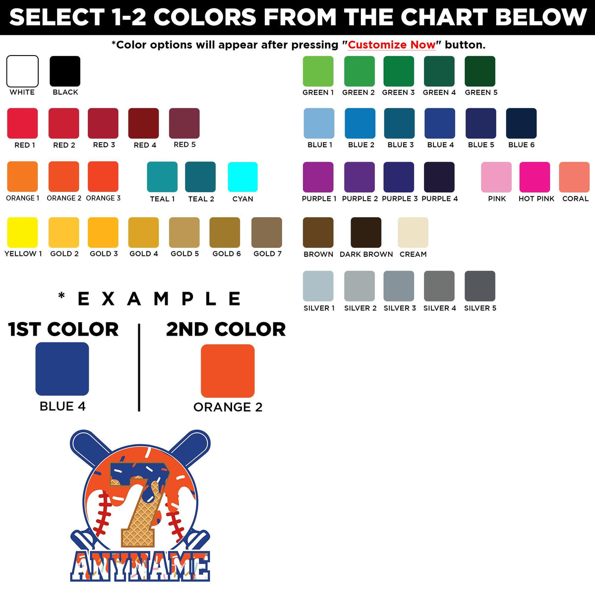 Custom softball drip sticker with crossed bats, a number and a name – view 2