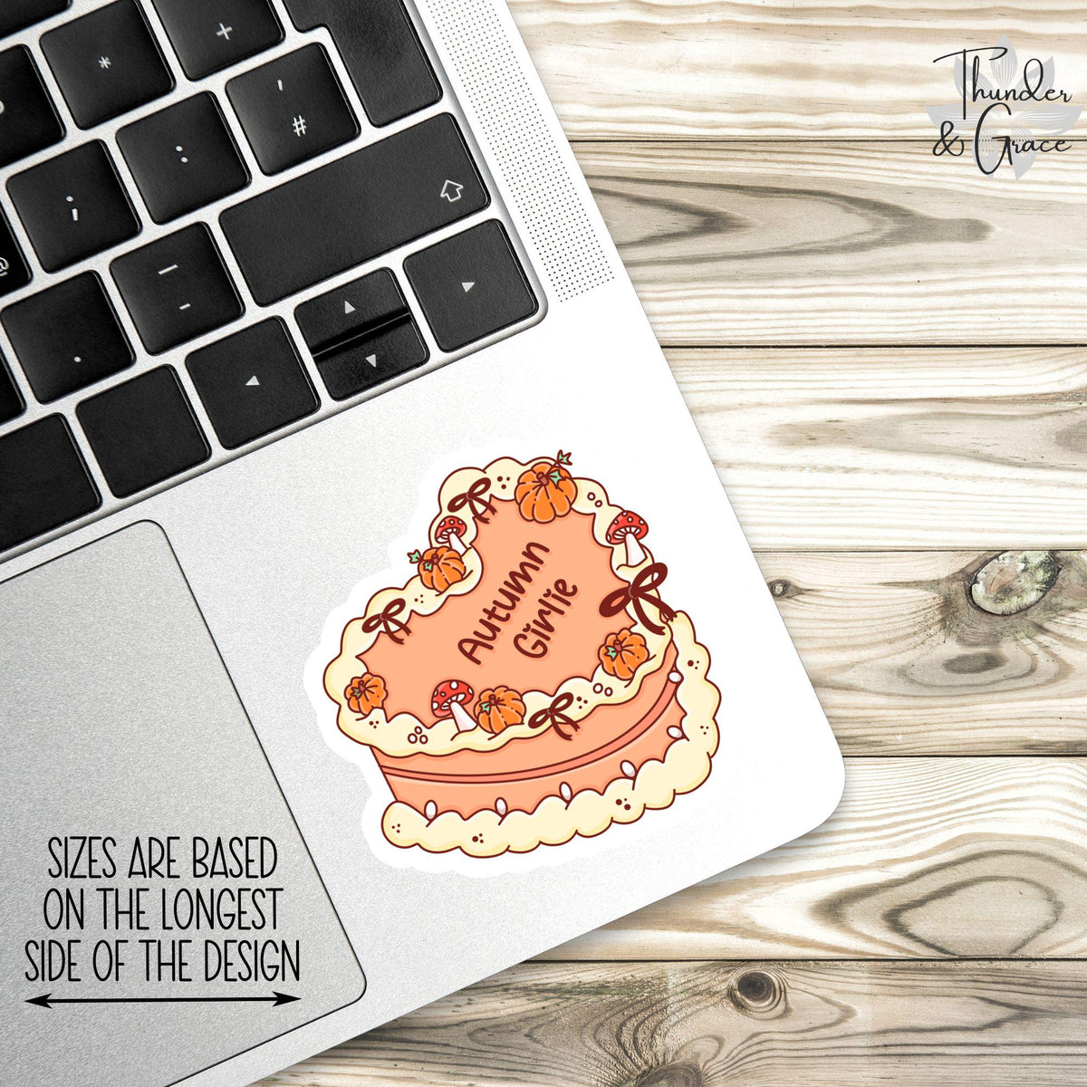 Autumn Girlie sticker, pumpkin spice lover – view 3