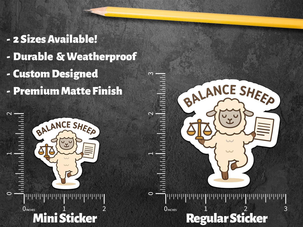 Balance Sheep sticker sheet, funny balance sheet pun – view 3