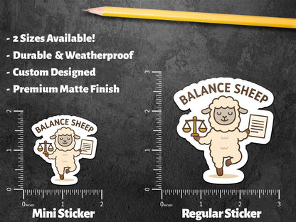 Balance Sheep sticker sheet, funny balance sheet pun – view 3