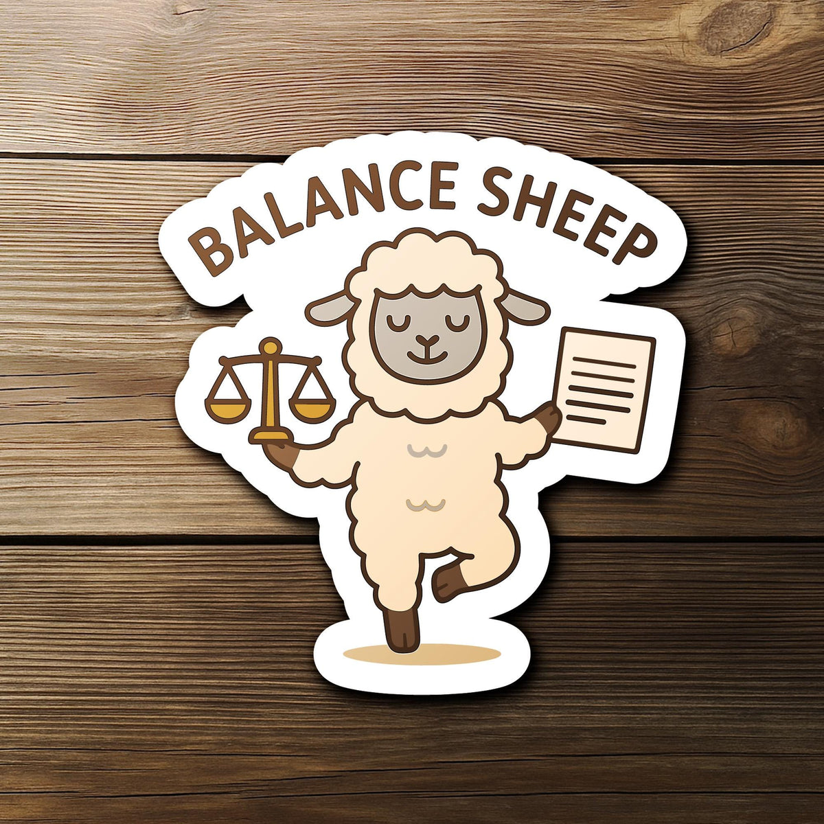 Balance Sheep sticker sheet, funny balance sheet pun