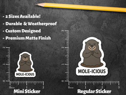 Mole-icous sticker, malicious mole pun – view 2
