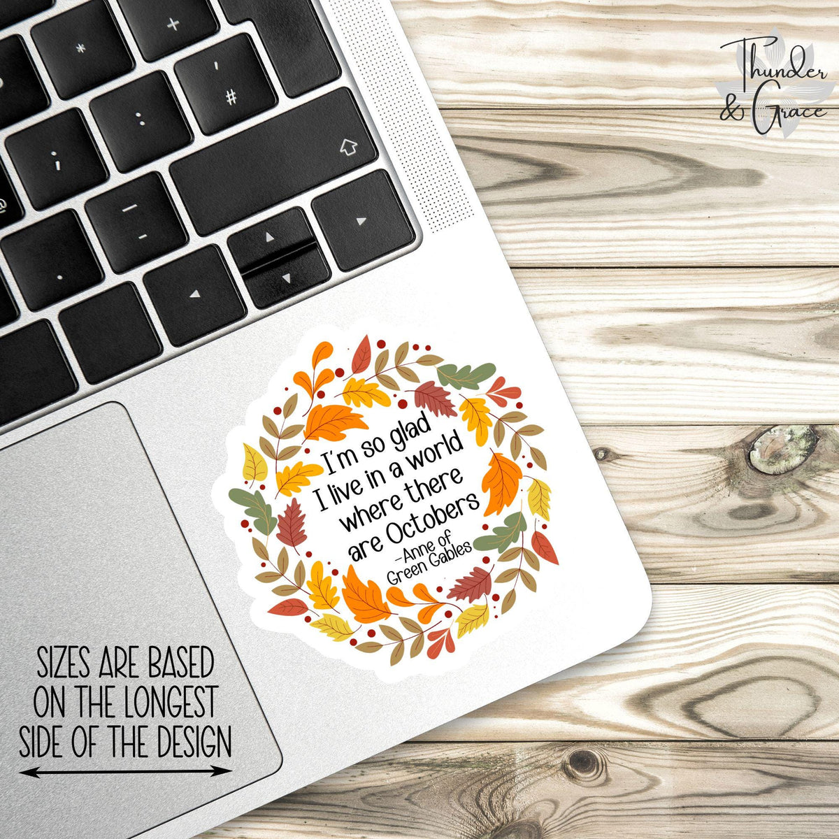 Anne of Green Gables sticker, fall leaves – view 3