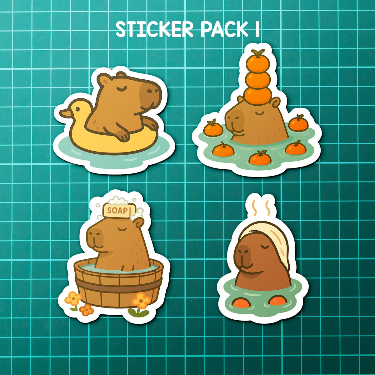 Capybara Pack sticker sheet – view 2