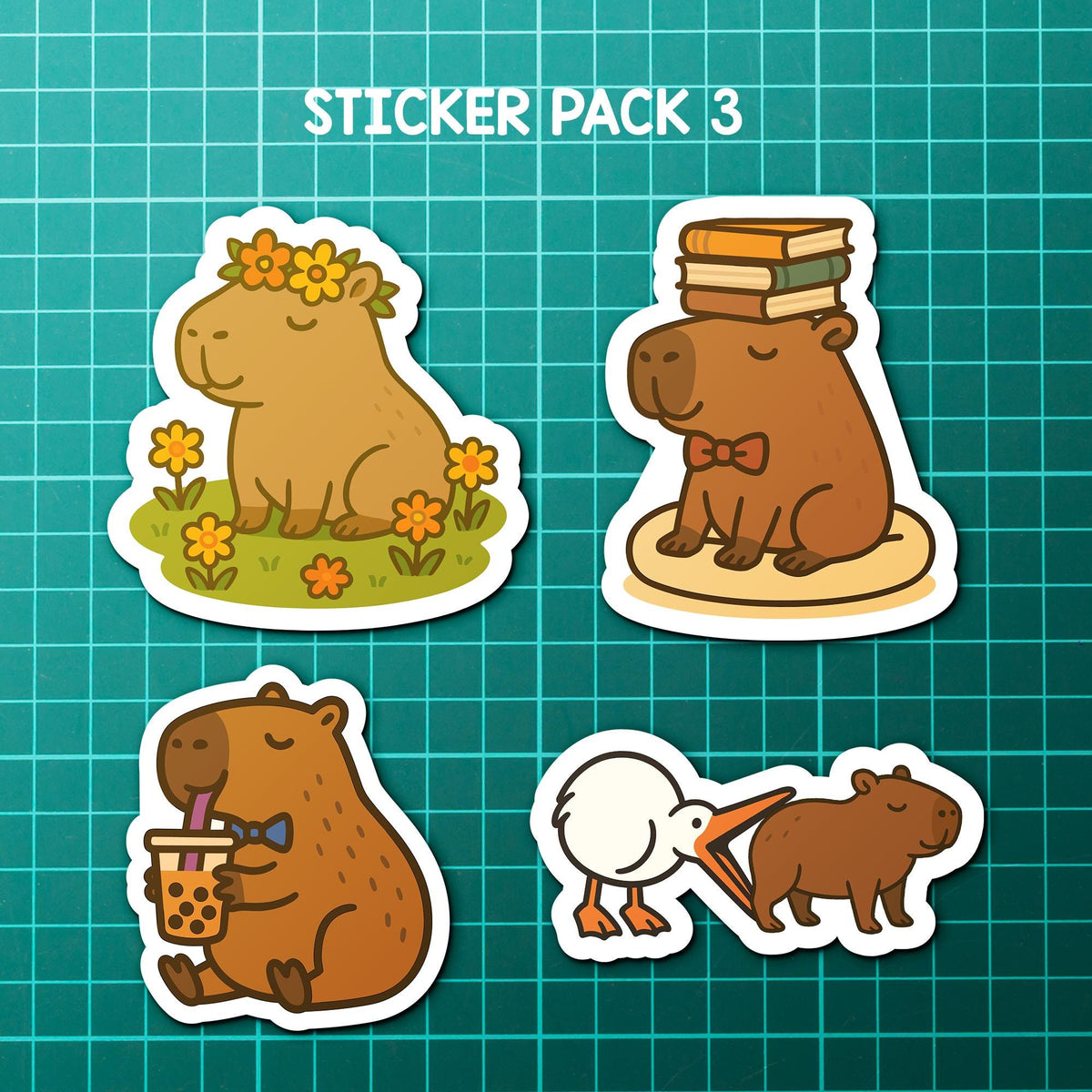 Capybara Pack sticker sheet – view 4