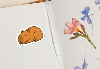 Sleeping Capybara : Cute Relaxing Animal for Journals or Planners sticker – view 4