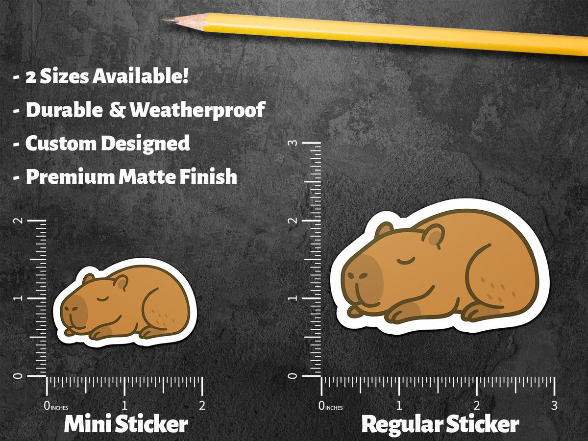 Sleeping Capybara : Cute Relaxing Animal for Journals or Planners sticker – view 2