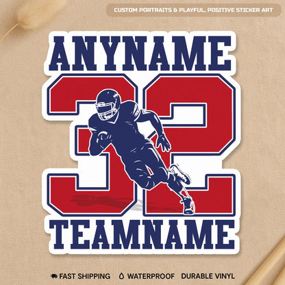 Custom Senior Football Player Sticker by Stickreews