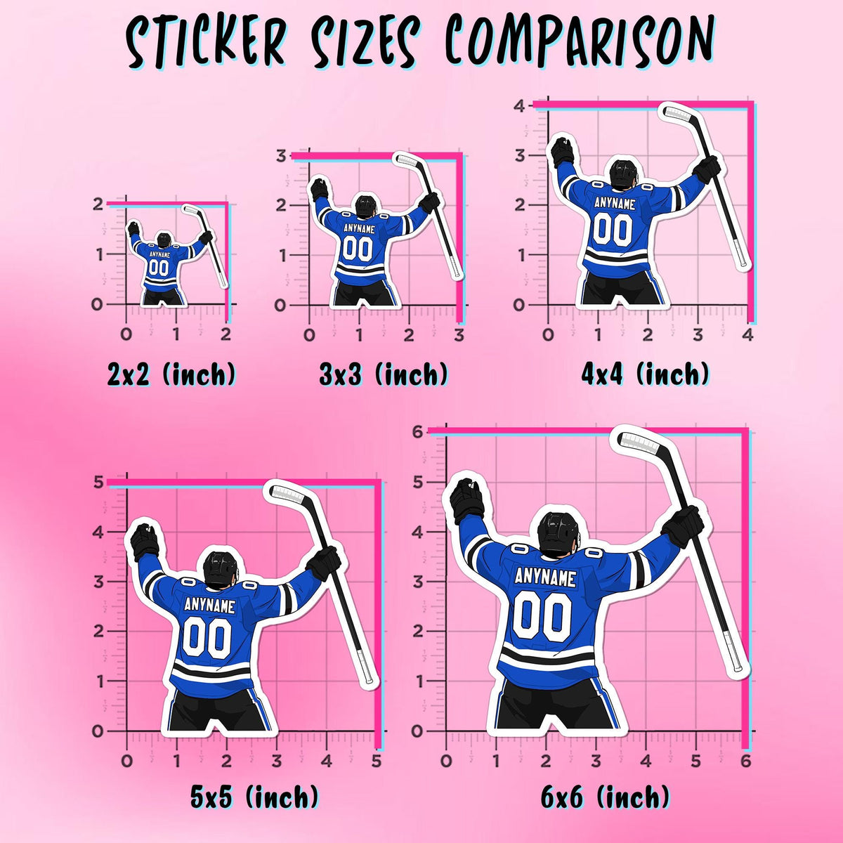 Custom Hockey Player Sticker by Stickreews — view 3