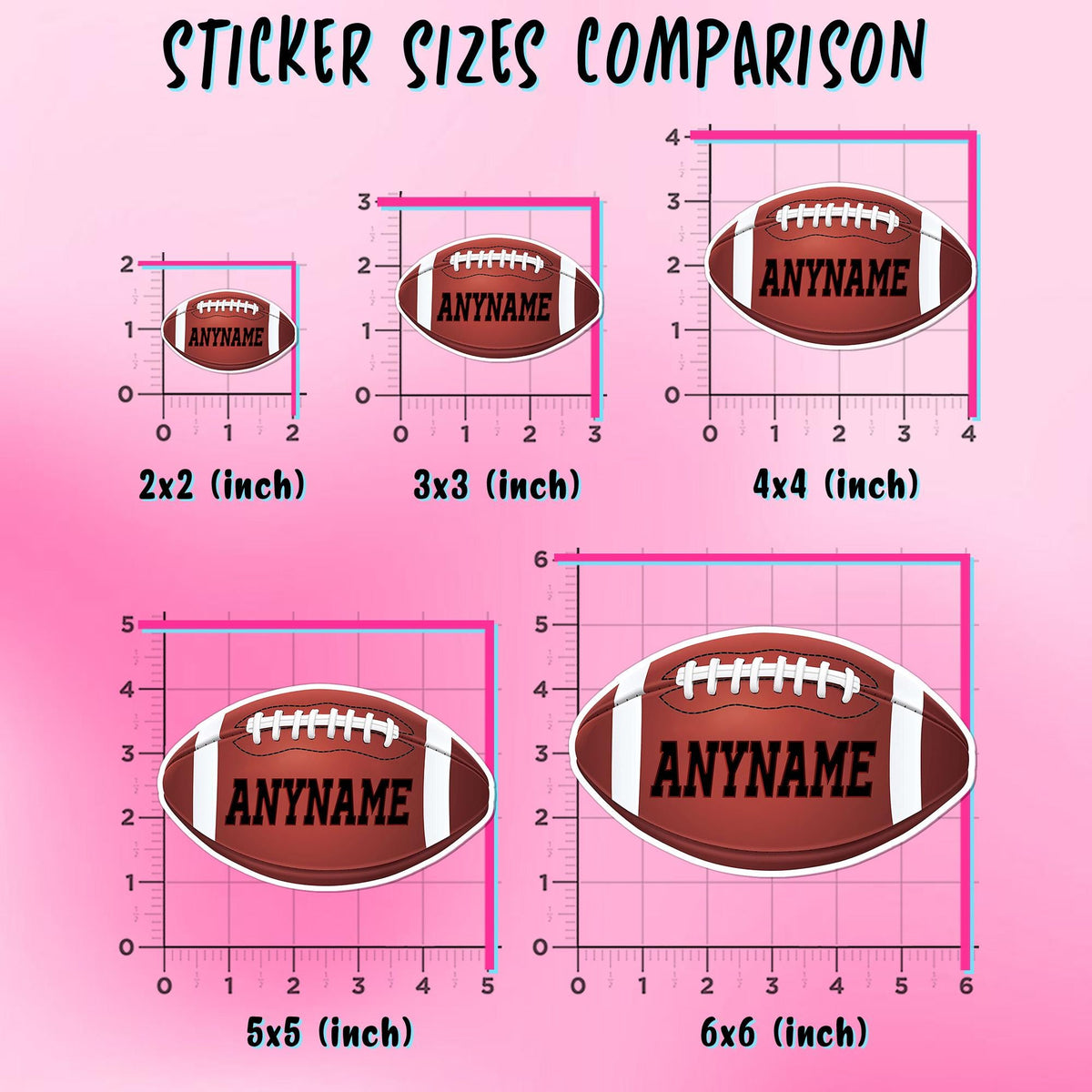 Custom Football Name & Number Sticker by Stickreews — view 2