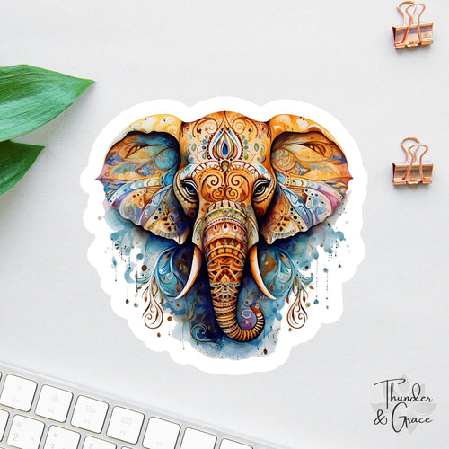 Mandala Elephant sticker