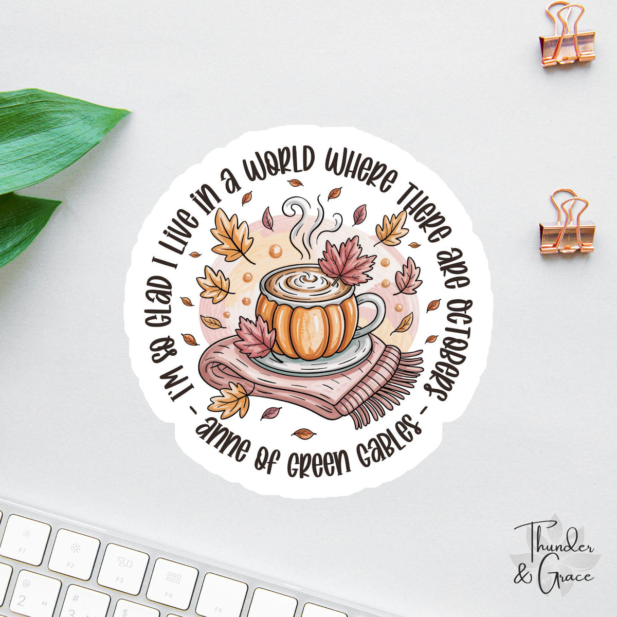 Anne of Green Gables sticker, pumpkin spice girlie