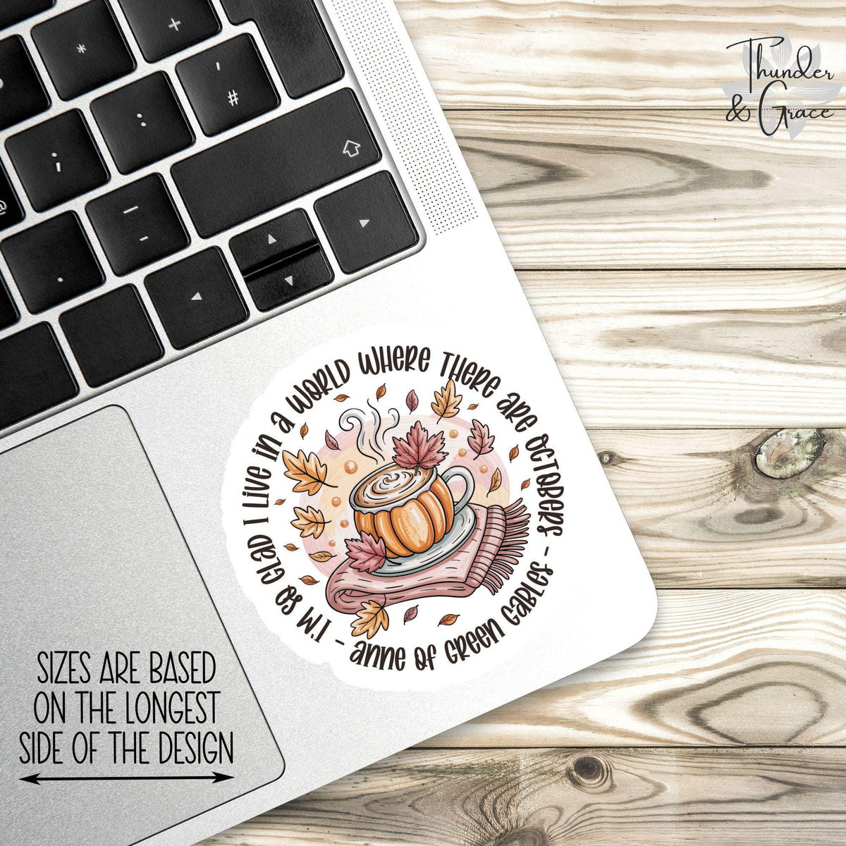 Anne of Green Gables sticker, pumpkin spice girlie – view 3