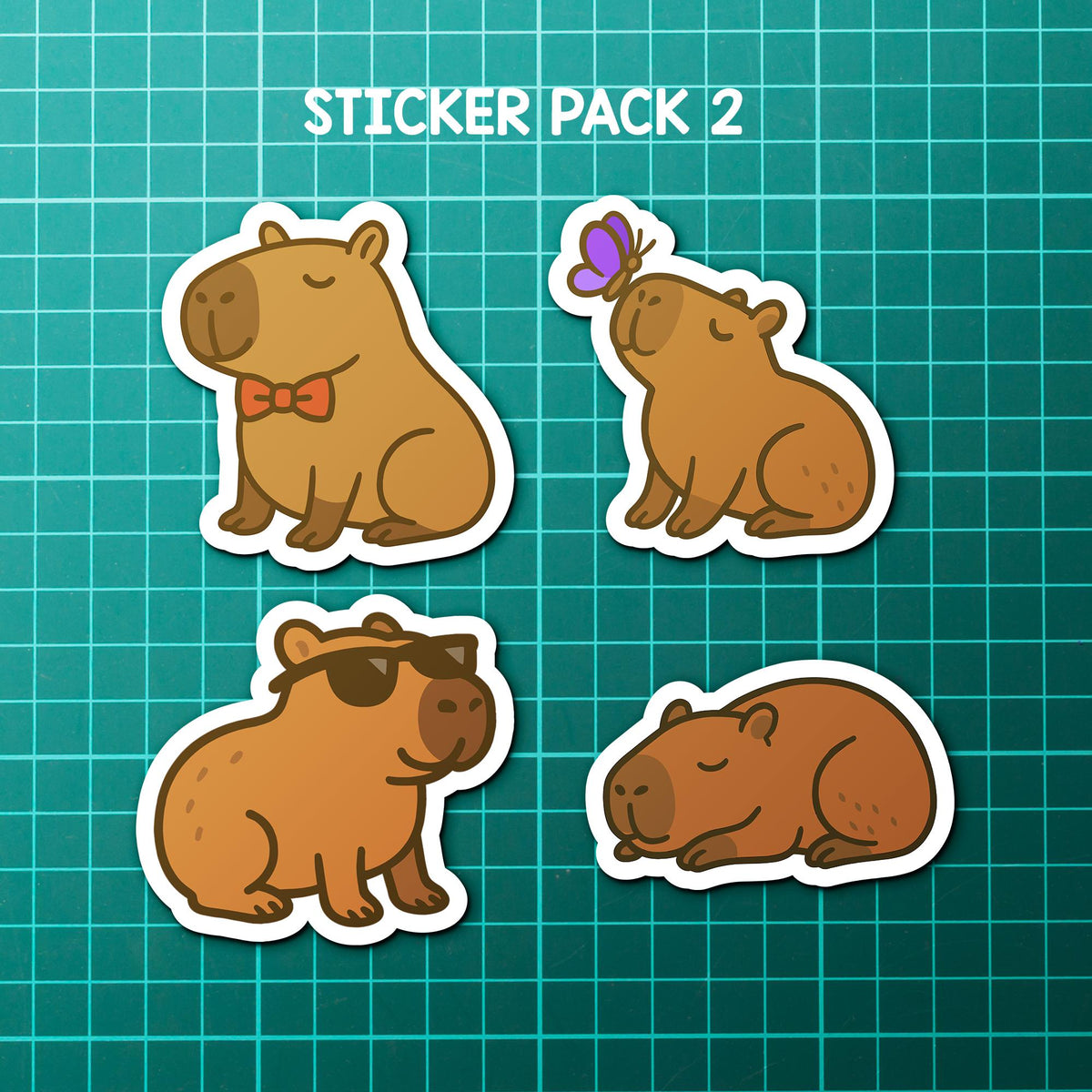 Capybara Pack sticker sheet – view 3