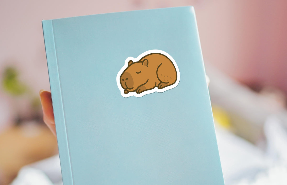 Sleeping Capybara : Cute Relaxing Animal for Journals or Planners sticker – view 3