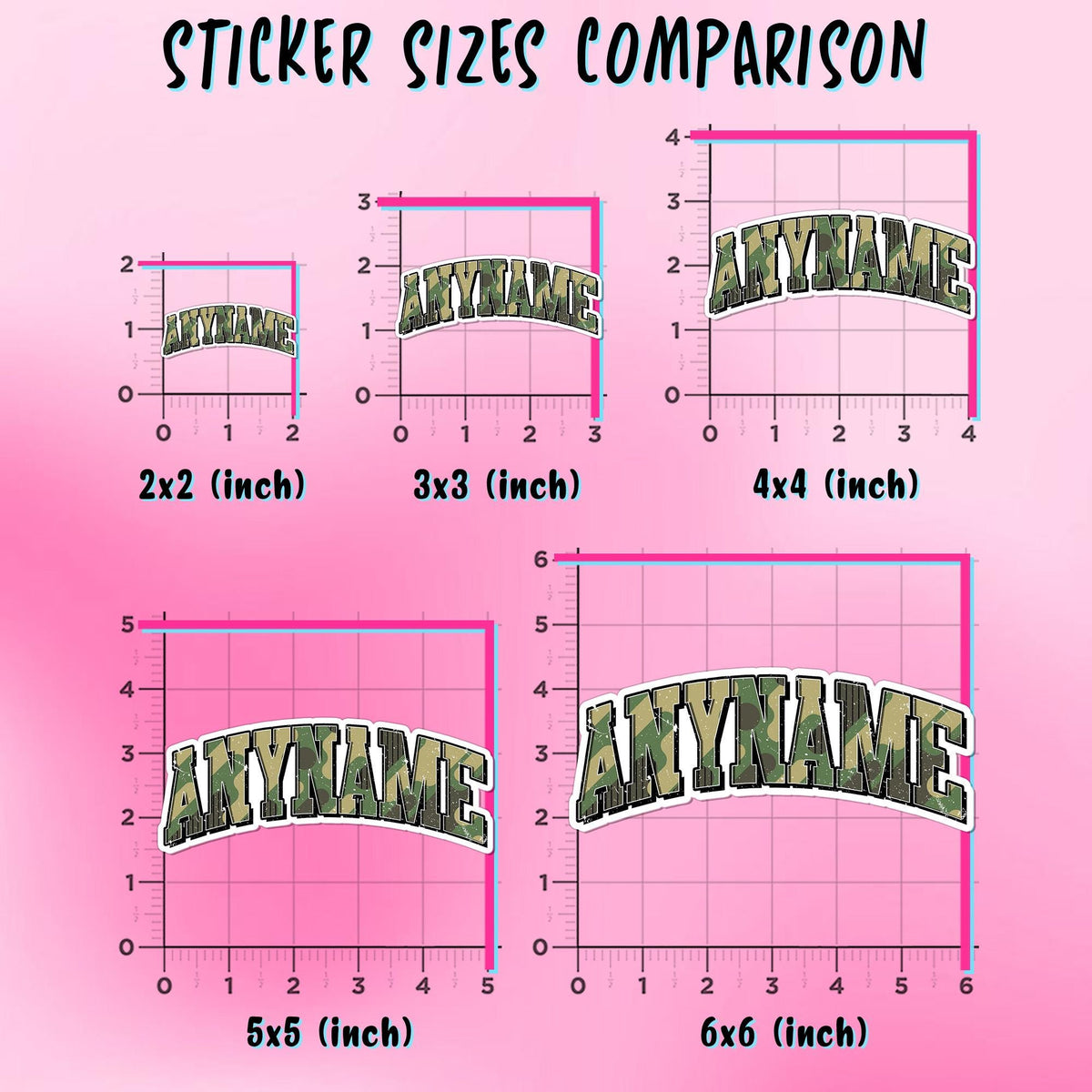 Custom Vintage Camo Name Sticker by Stickreews — view 3
