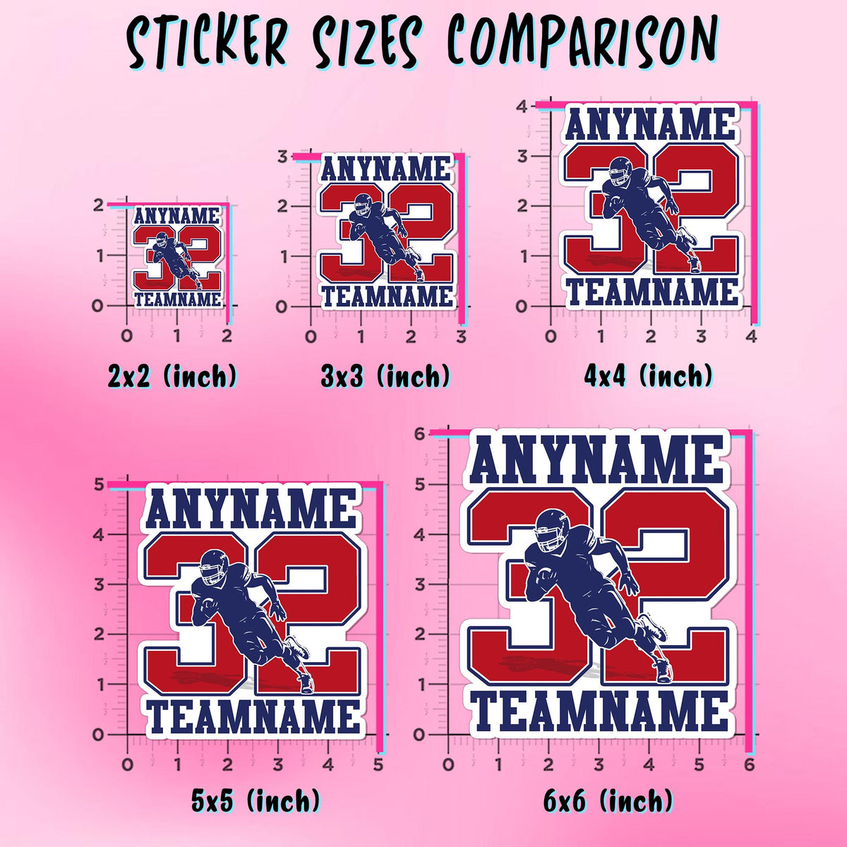Custom Senior Football Player Sticker by Stickreews — view 3