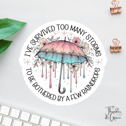 I've Survived Too Many Storms sticker