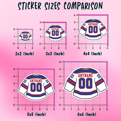 Custom Hockey Jersey Name & Number Sticker by Stickreews — view 3