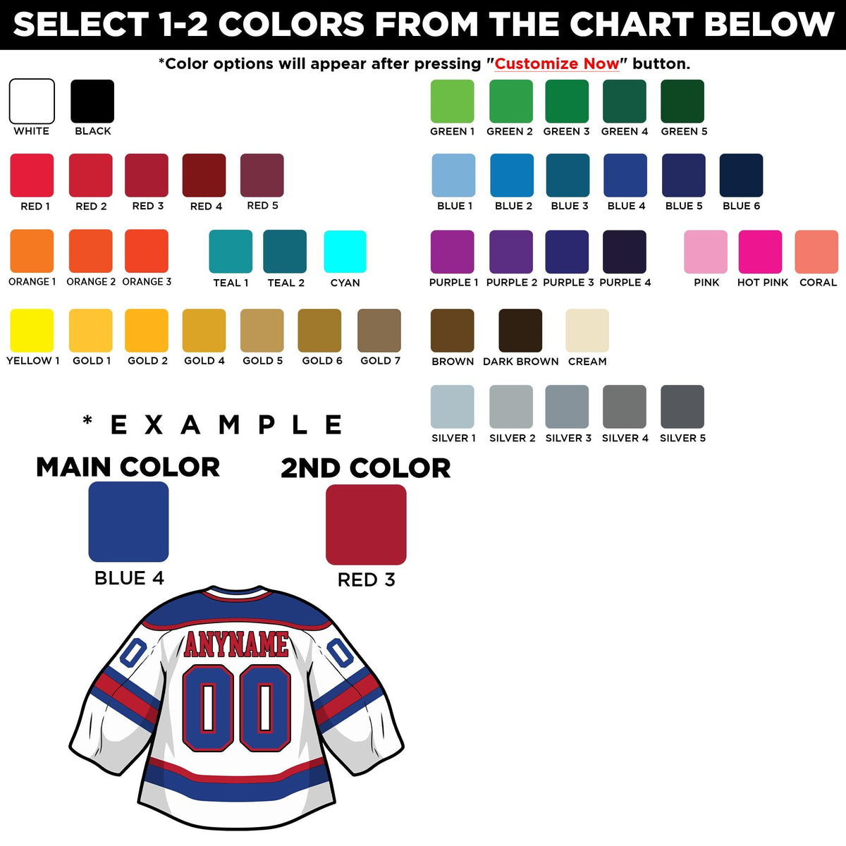 Custom Hockey Jersey Name & Number Sticker by Stickreews — view 2